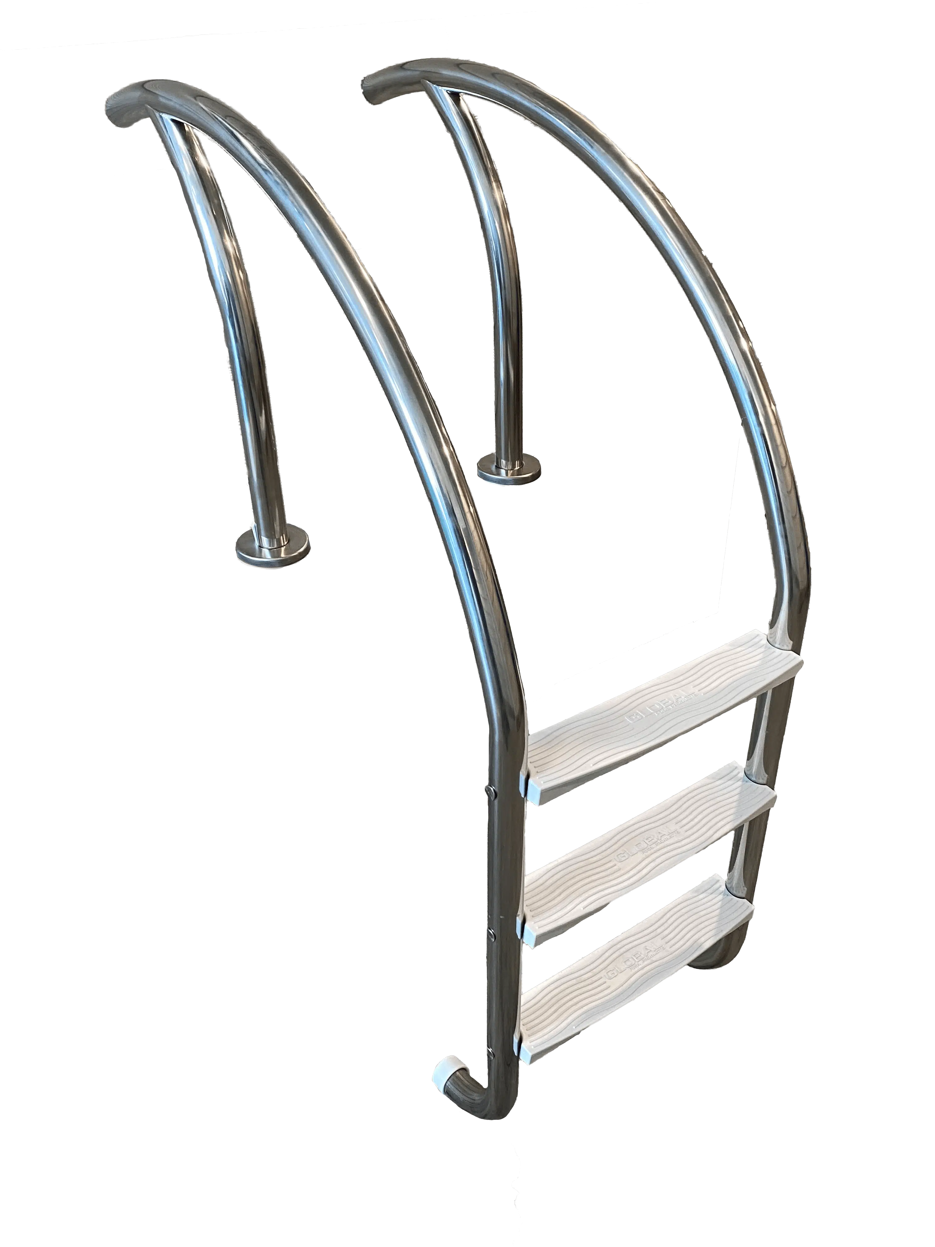 Modern 3 Step Ladder 065 Polished Grey - VINYL REPAIR KITS